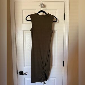 Derek Heart Olive Cocktail Midi Dress